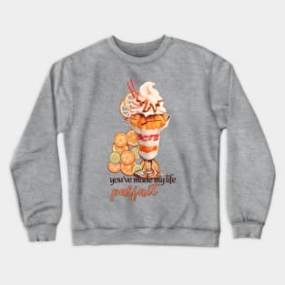 Orange Parfait With Hearty Words Crewneck Sweatshirt